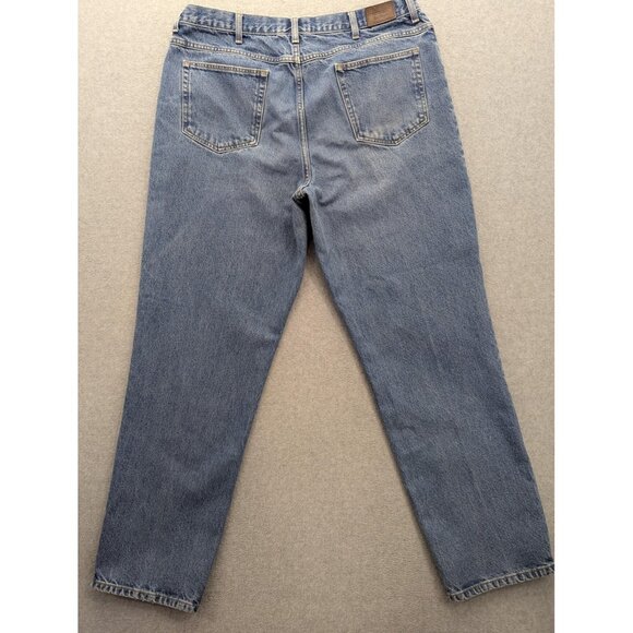 L.L.Bean Jeans Mens 40x34 Blue Relaxed Fit Straight Leg Zip Fly Cotton Denim - Picture 9 of 15